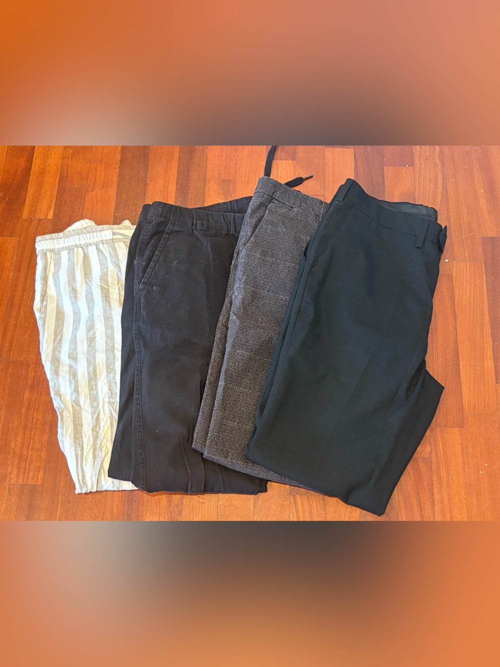 Pants on a Budget Bundle size XL-36 slim fit - Black, Charcoal, Gray, Striped